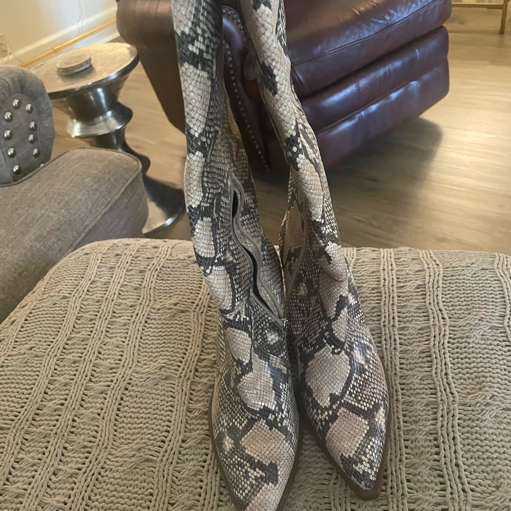 Vince Camuto Snake Print Boots